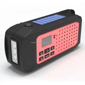 Digitale Solar-Handkurbel AM/FM/All Hazard Public Alert Zertifiziertes NOAA-Wetter radio mit Smartphone-Ladegerät