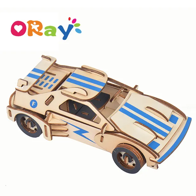 Assembly 3D Wooden Puzzle Car Series Laser Cut Craft Children Teenage Adult Model Kit