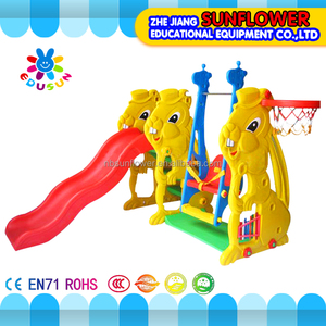 Enfants glissière intérieure bébé <span class=keywords><strong>lapin</strong></span> forme avec le panier, clos swing <span class=keywords><strong>garderie</strong></span> glisser - Product Image 3