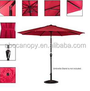 Ombrellone da Esterno 9 Piedi con Inclinazione e Manovella, per Giardino o Spiaggia, Stecche in Acciaio Inox, Vendita all'Ingrosso dalla Fabbrica Cinese - Product Image 4