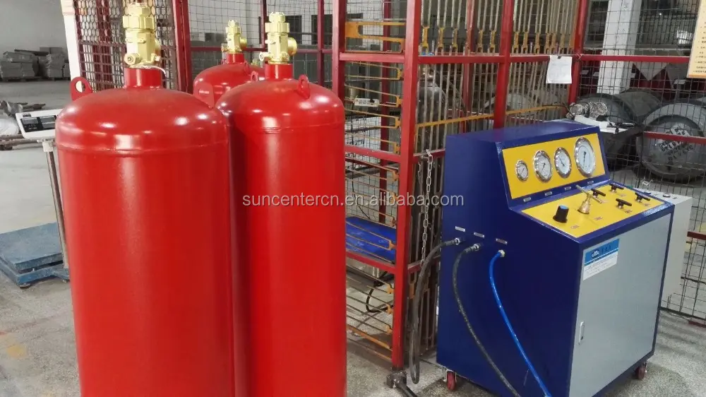 Extintor de incêndio co2 fm200 fácil de instalar, máquina de enchimento automático