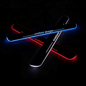 2018 Mới Nóng Bán Tự Động Phụ Kiện Xe Ô Tô Hệ Thống Chiếu Sáng Bằng Thép Không Gỉ Di Chuyển LED CỬA Tấm Kéo Lê Chân Bước Ánh Sáng Cửa Sill - Product Image 3