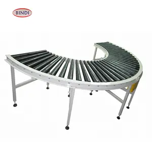 90 180 Derajat Kurva Roller Table Conveyor
