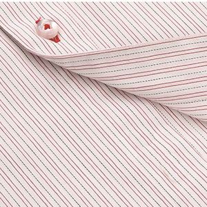 BUTTON DOWN COLLAR REGULAR FIT MEN'S CUSTOM CASUAL RED <span class=keywords><strong>BLACK</strong></span> STRIPE DRESS SHIRT - Product Image 6