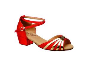 Zapatos de <span class=keywords><strong>baile</strong></span> 1.5 pulgadas cubo de tacón muchachas latinas de <span class=keywords><strong>baile</strong></span> zapatos de raso superior zapatos de entrenador - Product Image 1