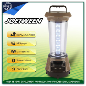 Teyoza-linterna portátil de emergencia para acampada, luz LED recargable Solar con brillo, con Radio FM - Product Image 6