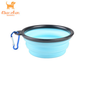 Tigela de plástico para animais de estimação, tigela de silicone dobrável com mosquetão para lavar louça - Product Image 2
