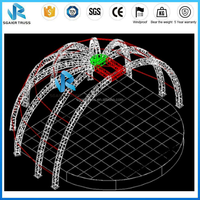 Sistema de armazón de iluminación de techo semicircular curvo de escenario de concierto de aluminio para eventos a la venta