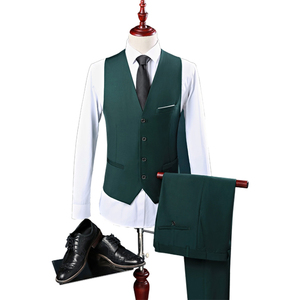3 pezzi Slim Fit Army Green Men Suit Party Prom smoking <span class=keywords><strong>uomo</strong></span> Casual <span class=keywords><strong>abiti</strong></span> quotidiani abito da sposa - Product Image 3