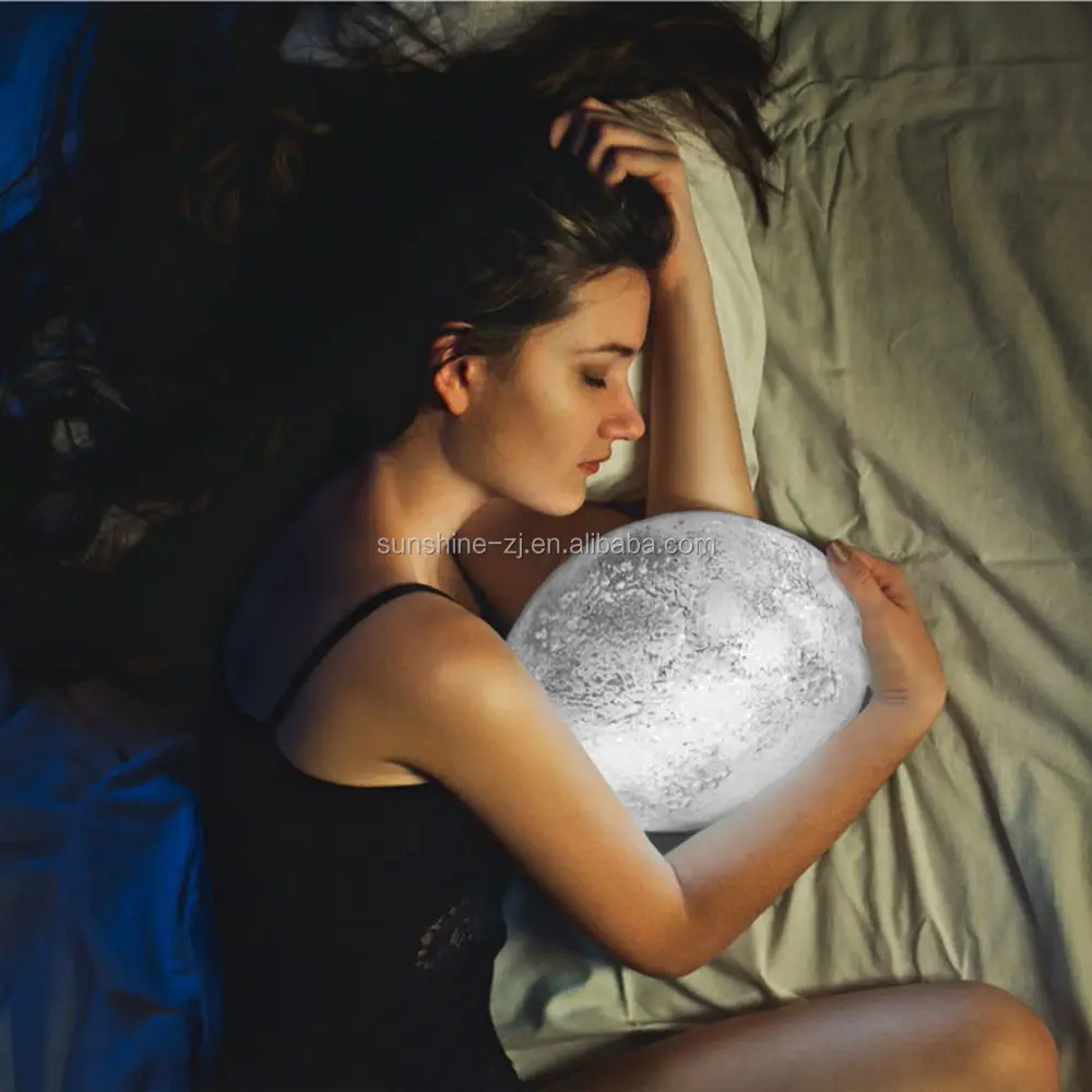 Расслабляющая восстанавливающая Лунная лампа, внутреннее светодиодное освещение, настенный светильник в виде Луны с дистанционным управлением, ночник