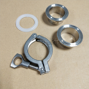 3A 19mm vệ sinh thép không gỉ 304 mặt bích phụ kiện đường ống 2 miếng hàn ferrules + Tri kẹp + PTFE Gasket - Product Image 6