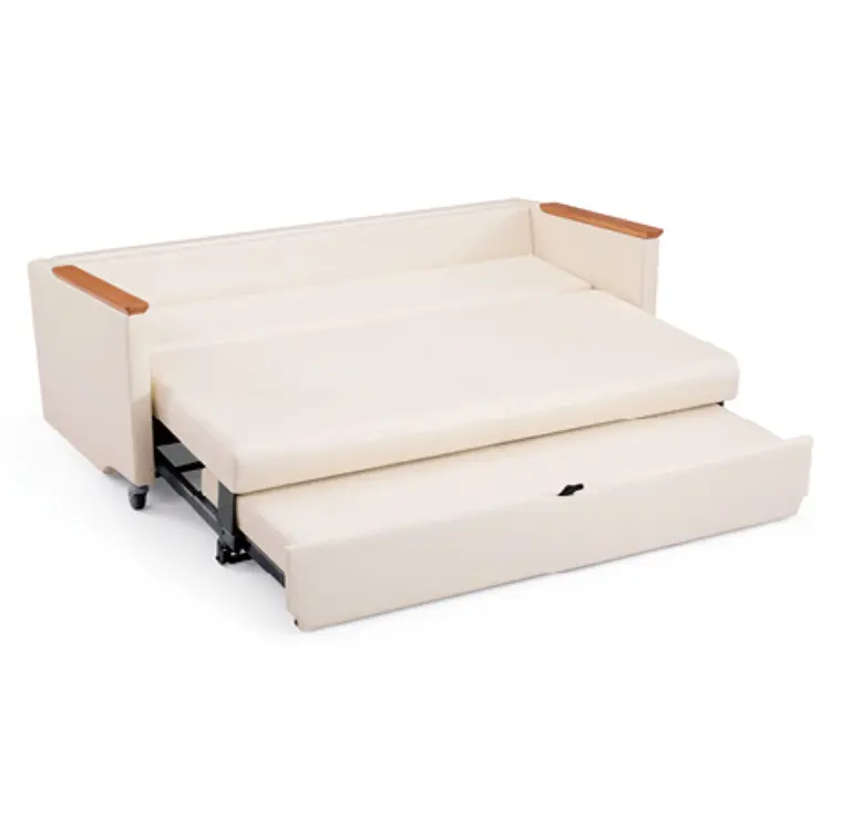 Kursi sofa modular Modern dua tempat tidur, kain dudukan sofa lipat multifungsi