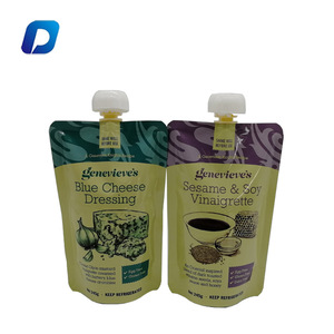 Personalizado de alta calidad de grado alimenticio Stand-Up líquido boquilla bolsa BPA libre con cremallera superior conveniente jugos leches personalizado - Product Image 2