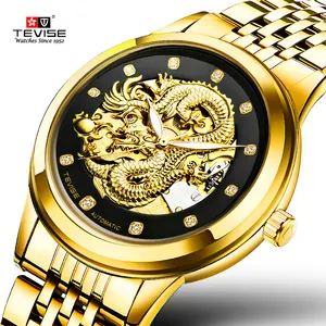 China Leveranciers Hot Fashion Gold Analoge Sport Heren Horloges Dragon Horloge Import China Goederen