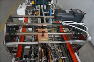 Tự động các tông hộp bỏng ngô thư mục gluer máy Trung Quốc trực tuyến bán điện đường thẳng keo đồng đều thực phẩm kim loại trường hợp - Product Image 4