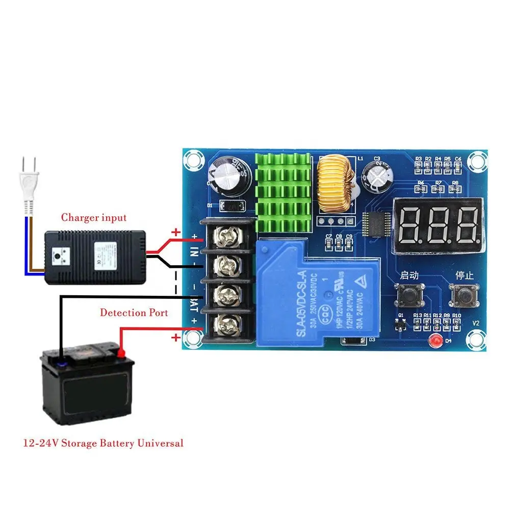 XH-M604 battery charging control module full digital overcharge protection switch 6-60V