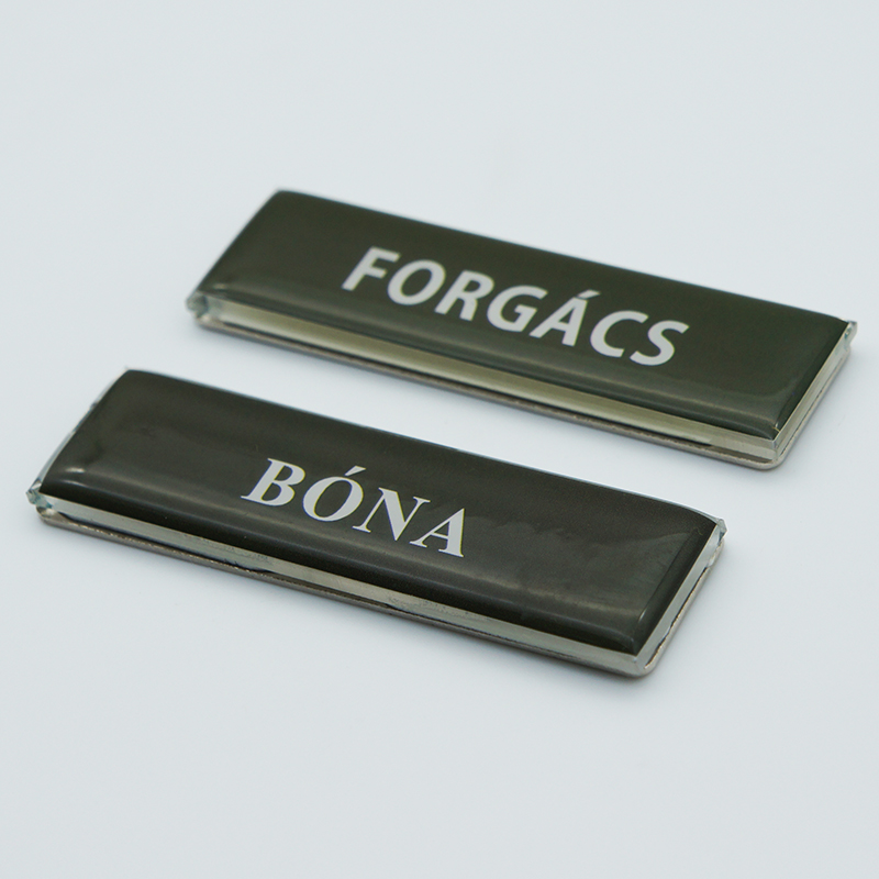 Пользовательский прямоугольный прозрачный акриловый/эпоксидный именной значок, Пластиковая Магнитная бирка с именем