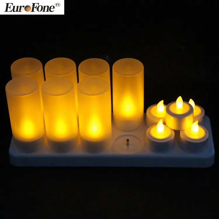 Wedding Church Rechargeable LED Tea Light 12 PCS LED Tealight Candles