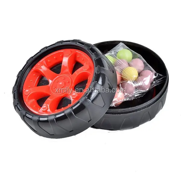 Твердые конфеты в виде фруктов в ассортименте в форме автомобильного колеса