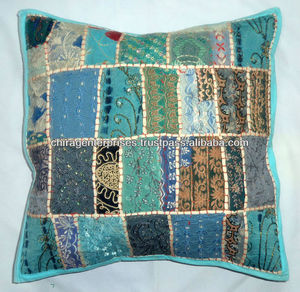 Ethnic Embroidered Cotton <b>Pillow</b> Cover Square Mandala Woven Technique for Home Hotel Use Bohemian Decorative Sofa Cushion Case - Product Image 2