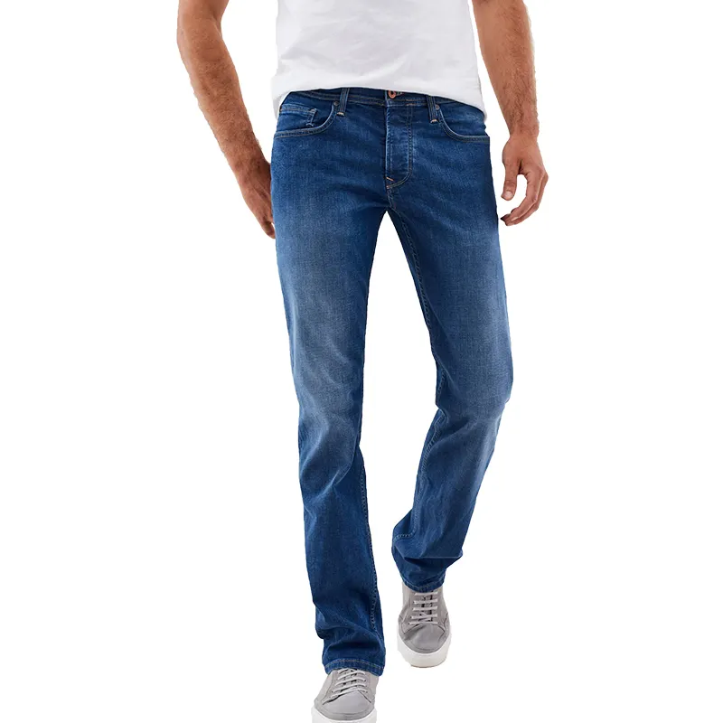 2022 Light blue pants Stock Men Jeans Casual Style Long Trousers Straight Leg pants Wholesale denim jean custom