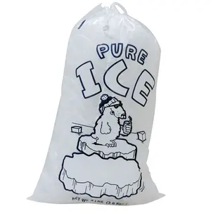 Bán Chạy Nhất Nhựa Túi Nước Đá Với Dây Rút Trong Suốt Ice Bao Bì Poly Túi