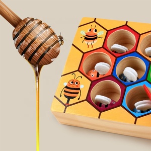 Kẹp Vui Vẻ Chọn Bắt Đồ Chơi Hive Ban Trò Chơi Montessori Ban Trò Chơi Gỗ Bee Đồ Chơi - Product Image 4