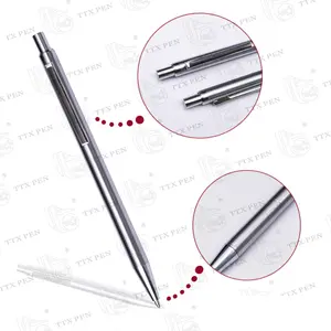 TTX stylo à bille en métal, Logo promotionnel, fin, or, argent, Aluminium, stylo à bille, stylo personnalisé, cadeau, clic, stylo à bille