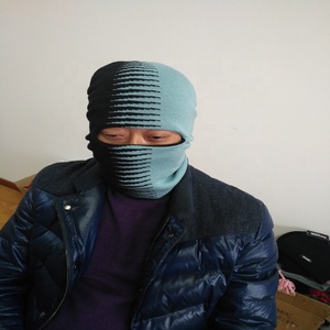 Outdoor Herren Winter Acryl-Einloch-Ski-Maske Weiblich Acryl individualisierbar Jacquard 1 Loch gestrickt Flausch - Product Image 4