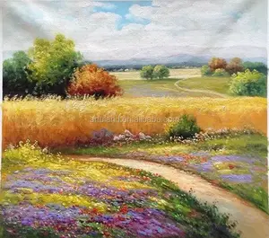 Peintures à l'huile violettes, scène naturelle, la plus belle, 1 pièce