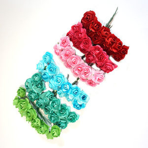 Artificial paper FOR CAR from the wedding <span class=keywords><strong>roses</strong></span> used for toffee bag box decoration DIY Garland made up handmade - Product Image 1