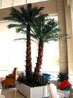 Plantes artificielles en plastique miniatures d'extérieur, troncs, palmiers en plastique de Dubaï