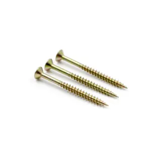 Galvanized DIN 7962 pozi drive Yellow /white zinc plated high quality chipboard screw from TIANJIN