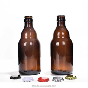 Botella de <span class=keywords><strong>cerveza</strong></span> de color ámbar Shanghai Linlang con corona, corcho o tapa superior oscilante - Product Image 2