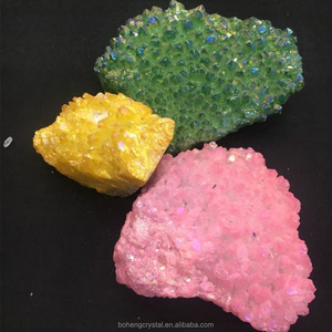 Aura cuarzo <span class=keywords><strong>piedra</strong></span> curación por mayor cristales Cluster piedras para decoración del hogar - Product Image 3