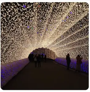 Tira de luces led para túnel de Navidad, decoración con flores de cerezo