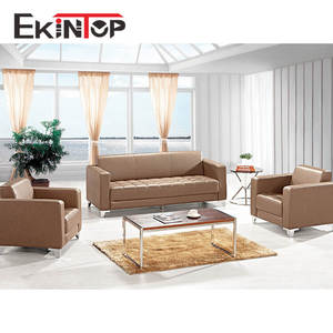 Ekintop-Conjunto de sofás de cuero vintage italiano, clásico, europeo, con adornos de madera - Product Image 2