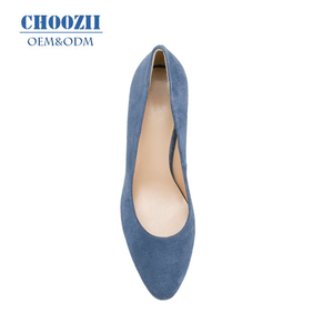 <span class=keywords><strong>Scarpe</strong></span> con tacco alto in pelle di colore <span class=keywords><strong>blu</strong></span> stile elegante per donna donna - Product Image 2