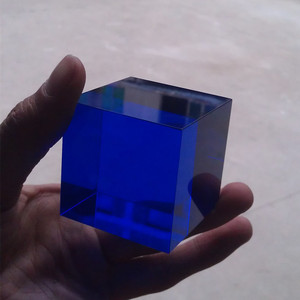 Blocs de verre ambré massif sur mesure pour salon extérieur hôtel <span class=keywords><strong>chambre</strong></span> entrée décoration intérieure verre coloré polyvalent - Product Image 2