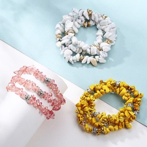 Di nuovo Modo di <span class=keywords><strong>Corallo</strong></span> Turchese Occhio di Tigre Pietra Quarzo Rosa Bianco HoAwlite Chip di Cristallo Perline Braccialetto Lungo - Product Image 4