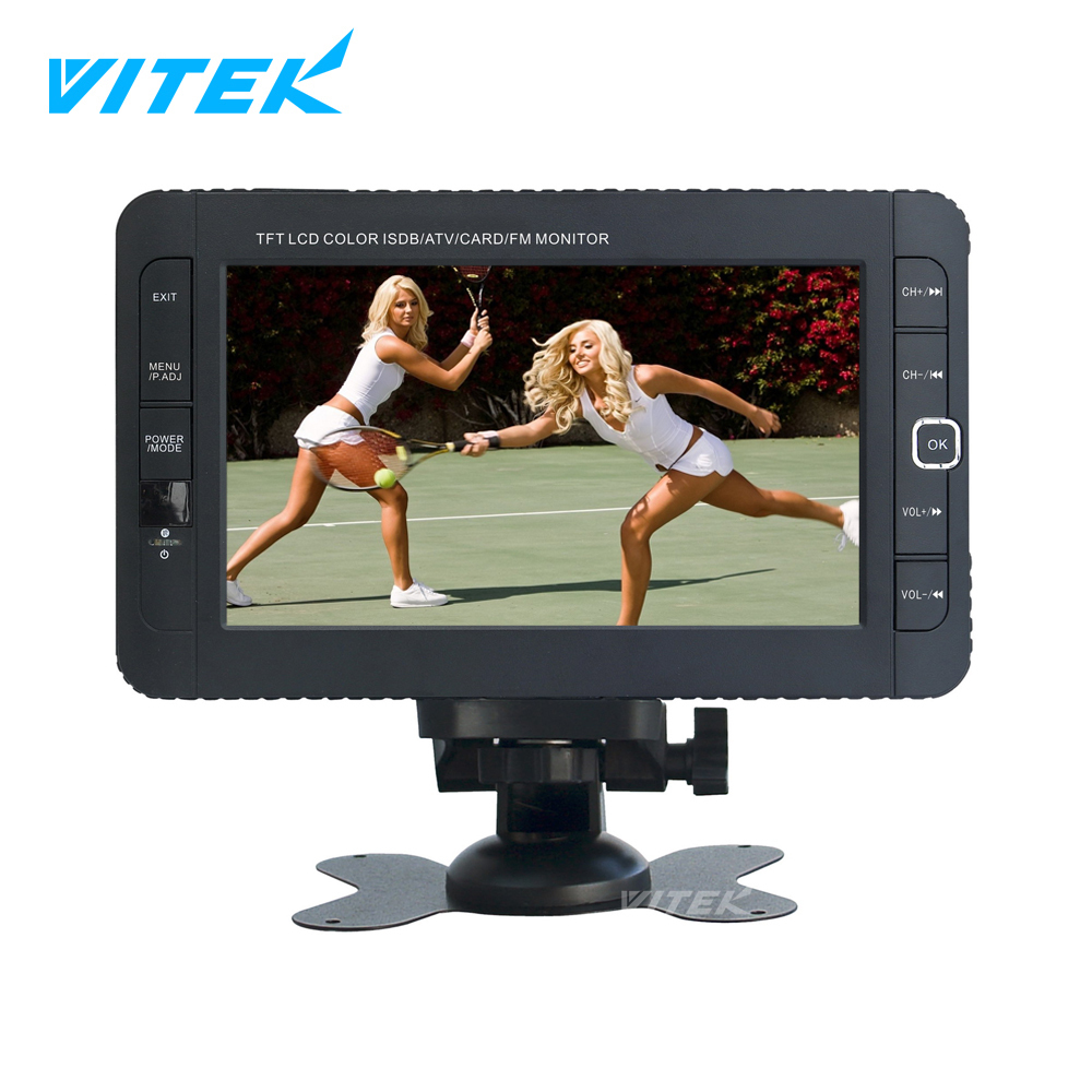 Téléviseur Numérique ISDB 10 Pouces LED Portable 1024x600 - TV Voiture Avec Ventouse, Chargeur 12V Et Batterie 1800mAh
