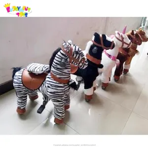 Disfrute CE animal felpa mecánica montar caballo de madera para niños