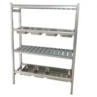 調節可能なアルミ製GNパンコンテナ棚キッチン棚