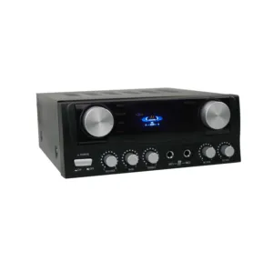 EEN 2x50 W stereo karaoke mini versterker met ingangen voor DVD-, CD-en MP3 spelers