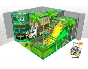 Cheer Amusement Indoor <span class=keywords><strong>Jungle</strong></span> Venture Dream Park para niños Tobogán inflable de PVC y madera Patio interior Metal PE Características - Product Image 1