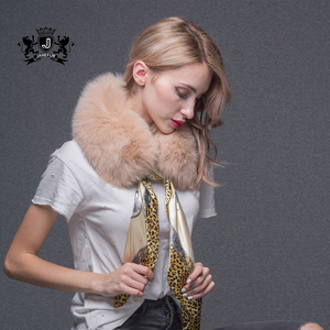 Various Colors of Winter <strong>Women</strong> Real Fox Fur <strong>Scarves</strong> Shawls With <strong>Silk</strong> - Product Image 2