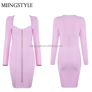 2017 Ventas Calientes <span class=keywords><strong>de</strong></span> la señora Coctel <span class=keywords><strong>de</strong></span> la tarde vestidos <span class=keywords><strong>de</strong></span> bodycon tight <span class=keywords><strong>ropa</strong></span> <span class=keywords><strong>de</strong></span> mujer al por mayor sexy vestido bandage - Product Image 3