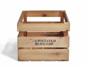 Caja de madera antigua personalizada, cajas de fruta pintadas vintage