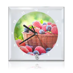 Sunmeta Großhandel rundes Glas mit Uhr leer Sublimation sglas rahmen