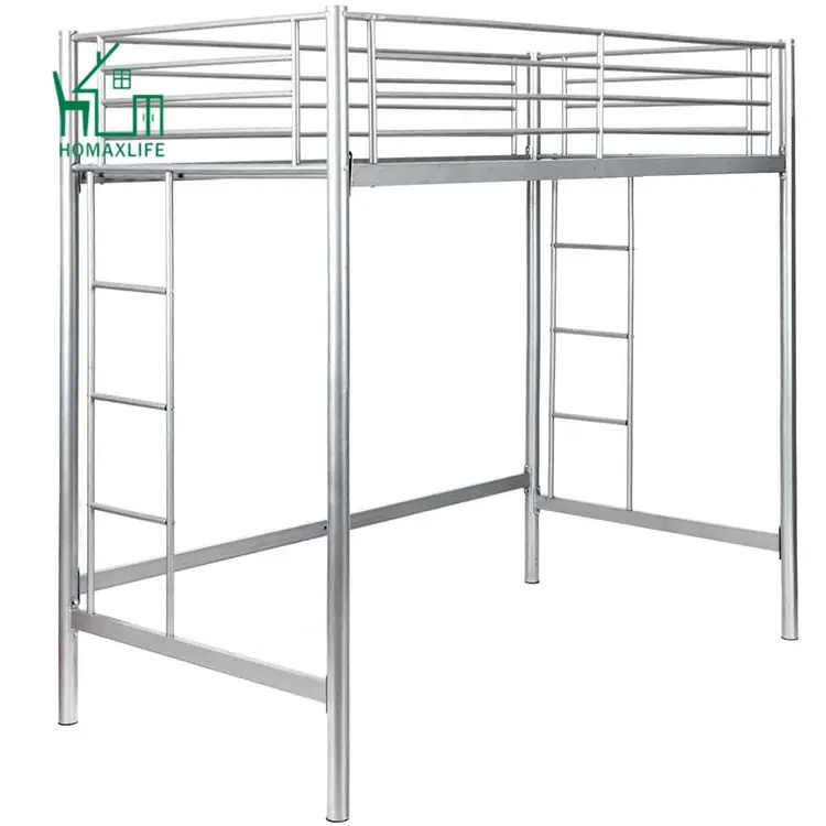 Goedkope Sterke Loft Bed Metalen Full Size Stapelbedden Metalen Bed Frame Voor Volwassenen